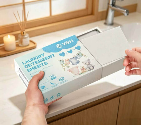 Ekologiczne arkusze detergentu do prania o doskonałym usuwaniu plam do mocno zabrudzonych ubrań w formacie 11*14 cm