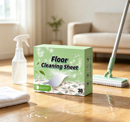 Ekologiczny biodegradowalny arkusz do czyszczenia podłogi i arkusz do czyszczenia Mopping Powerful Grease and Dirt Cleaner Safe